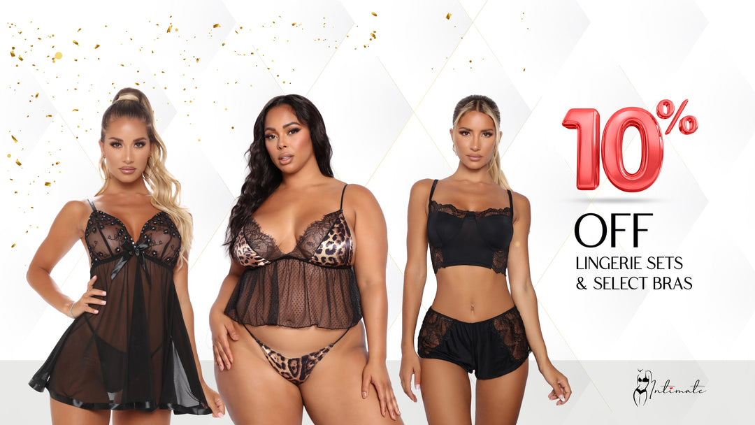 10% Sale on lingerie sets & select bras. Buy online quality bras, panties, boxers and lingerie.