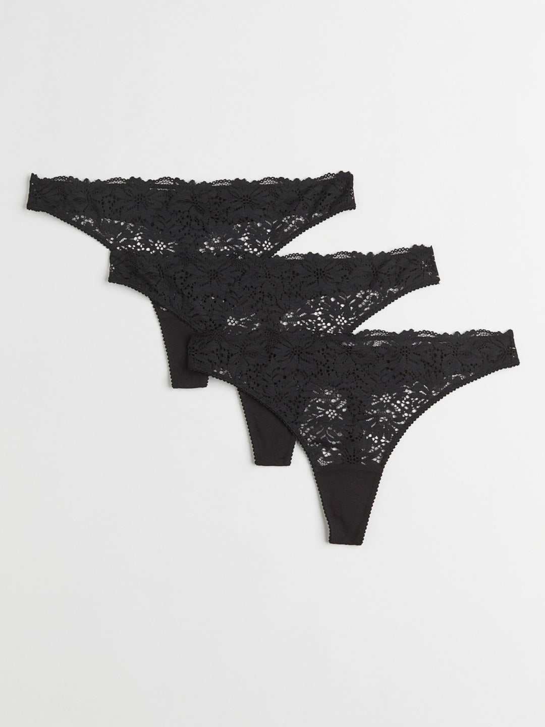 3 pack Lace Thong Briefs