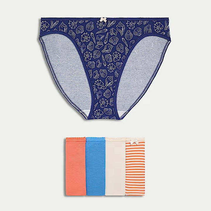 5 pack Cotton High leg Briefs