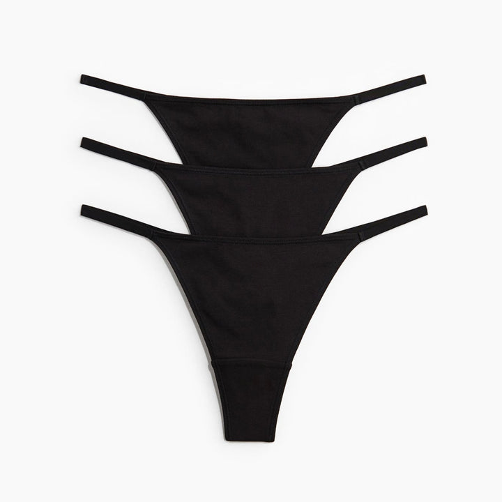 3-pack Cotton Tanga Thong Briefs