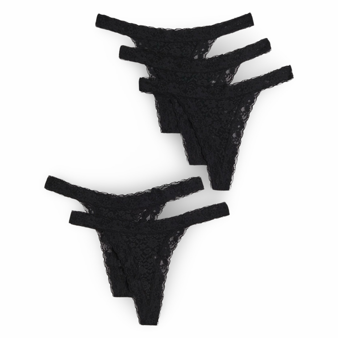 5 pack Lace Thong Panties