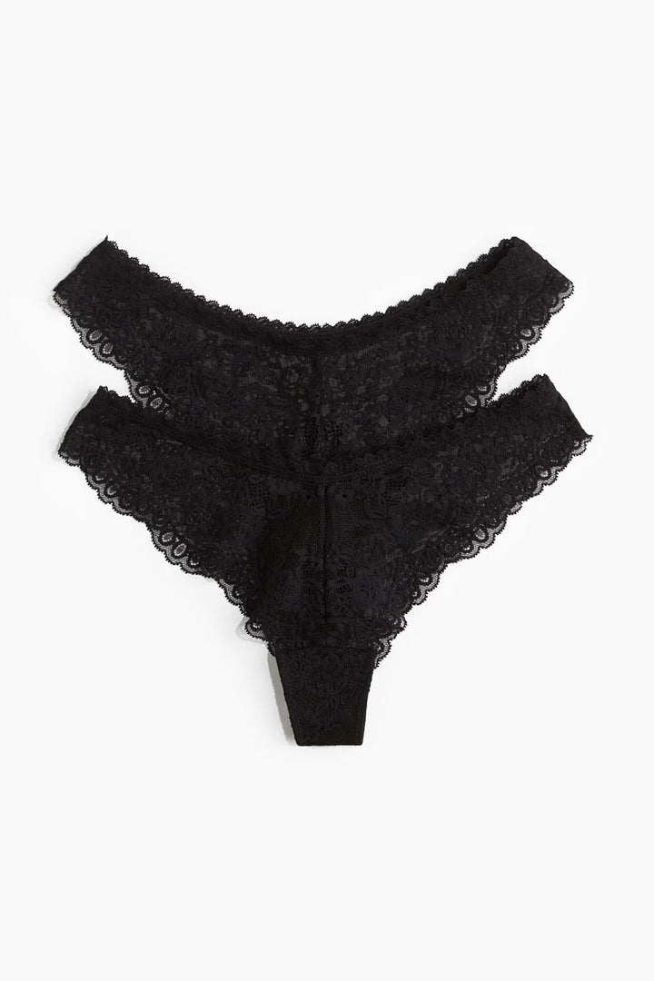 2 pack Lace Brazilian Briefs