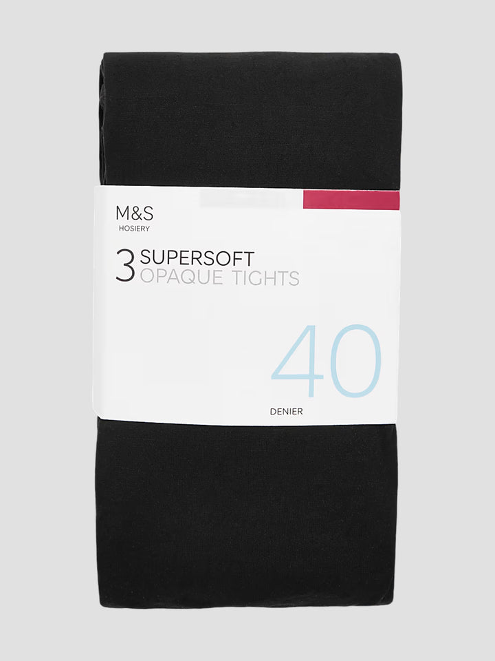 3 pack 40 Denier Body Stockings 