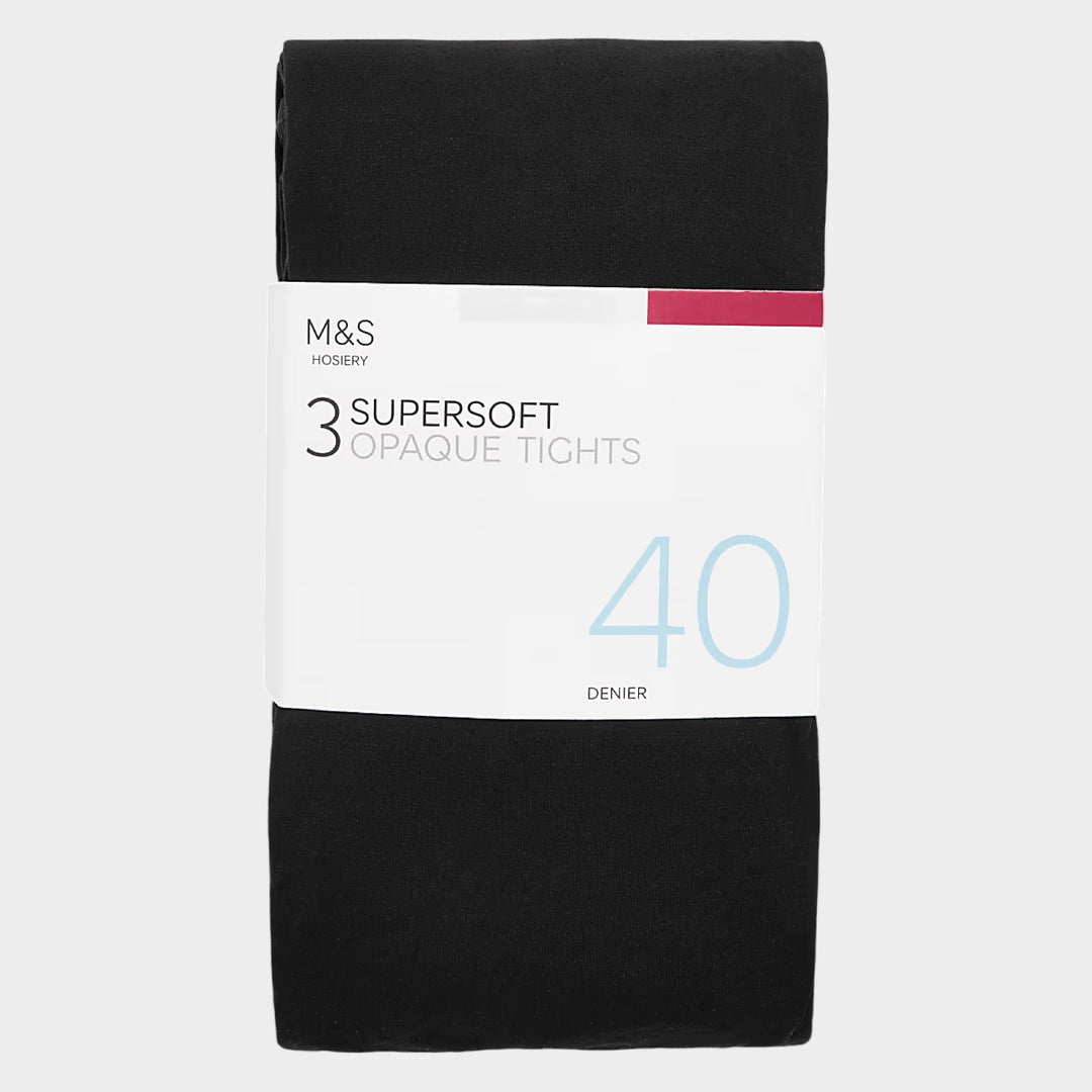 3 pack 40 Denier Body Stockings 