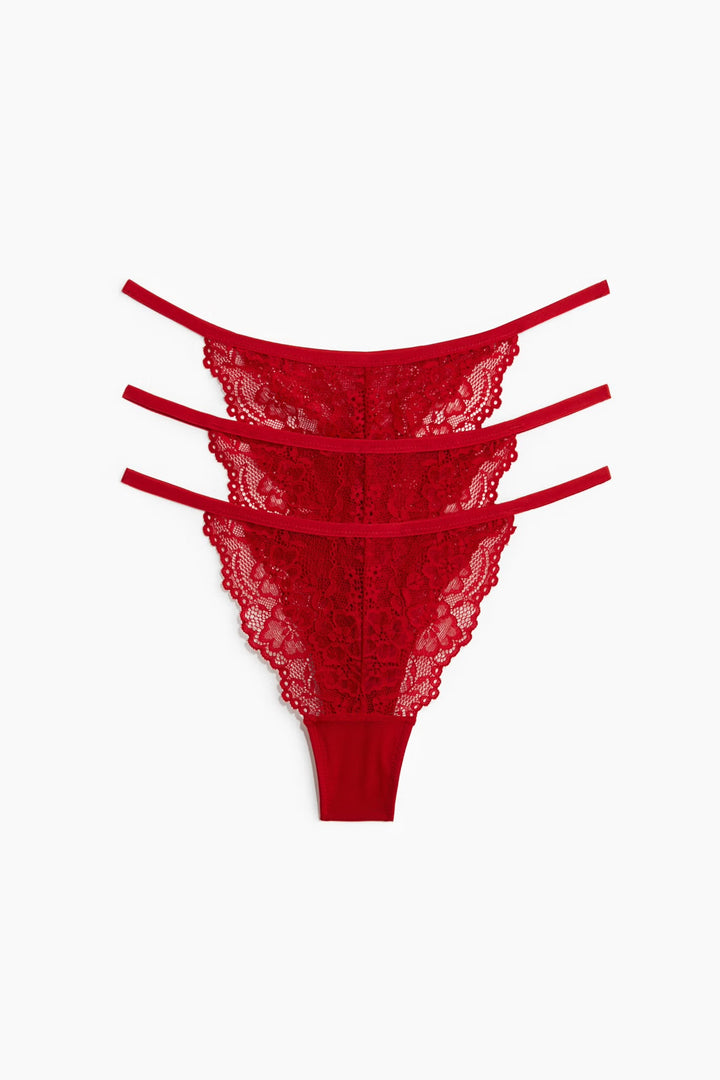 3-pack Lace Tanga Thong Briefs