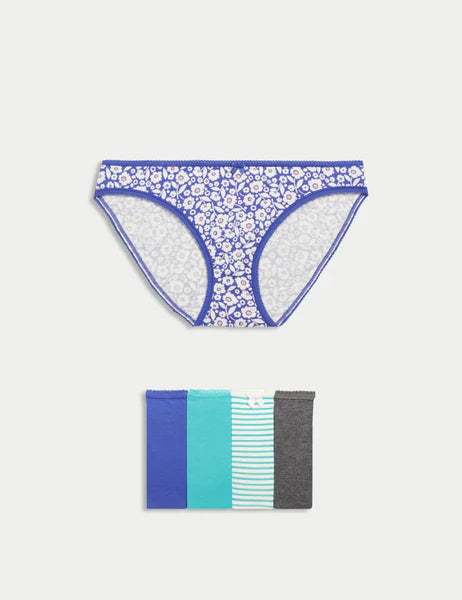 5 pack Cotton Lycra Bikini Knickers