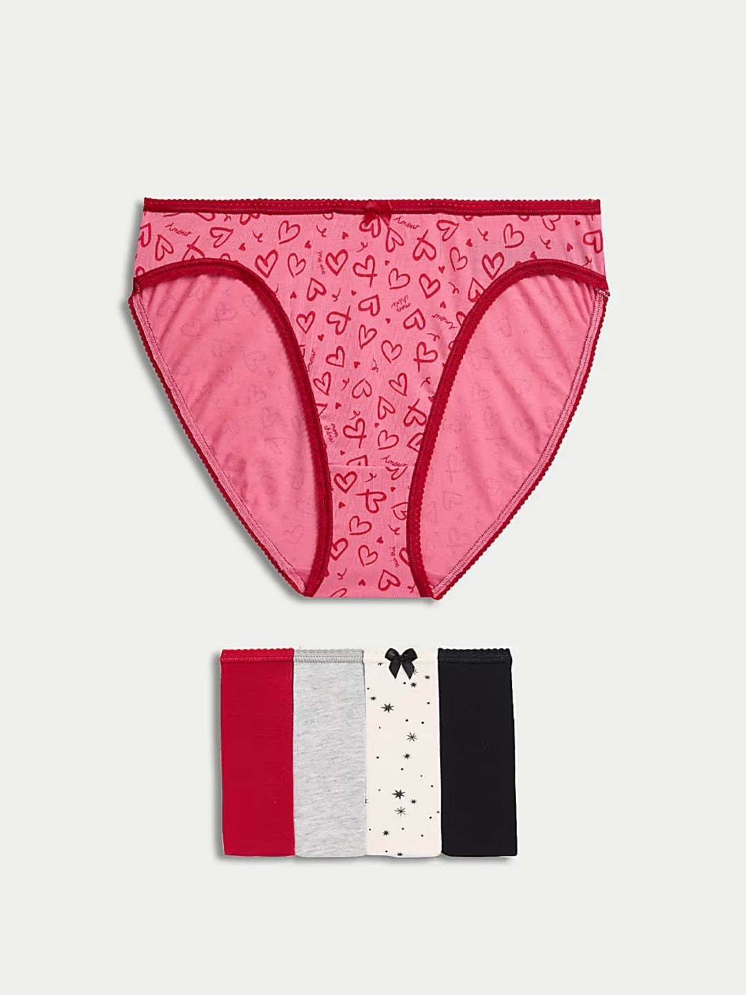 5 pack Cotton High leg Briefs