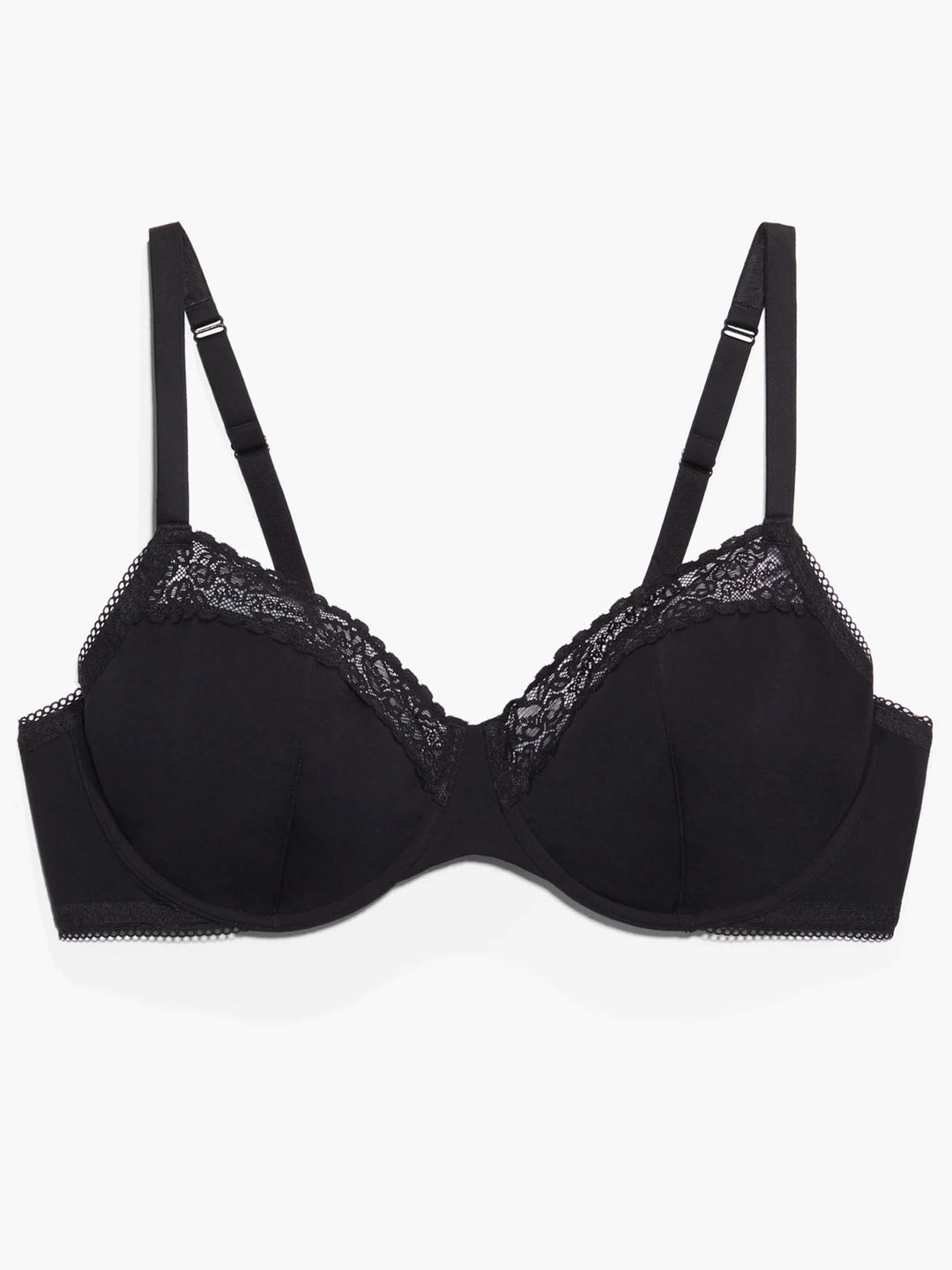 Cotton & Lace Unlined Bra