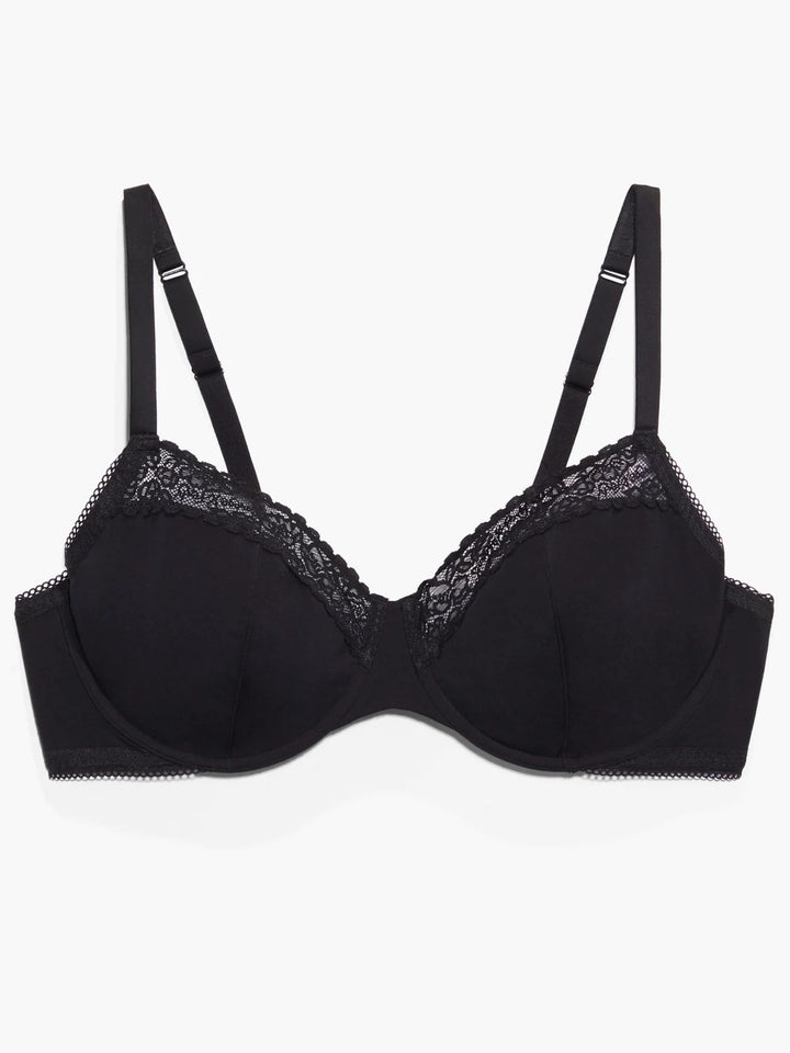 Cotton & Lace Unlined Bra