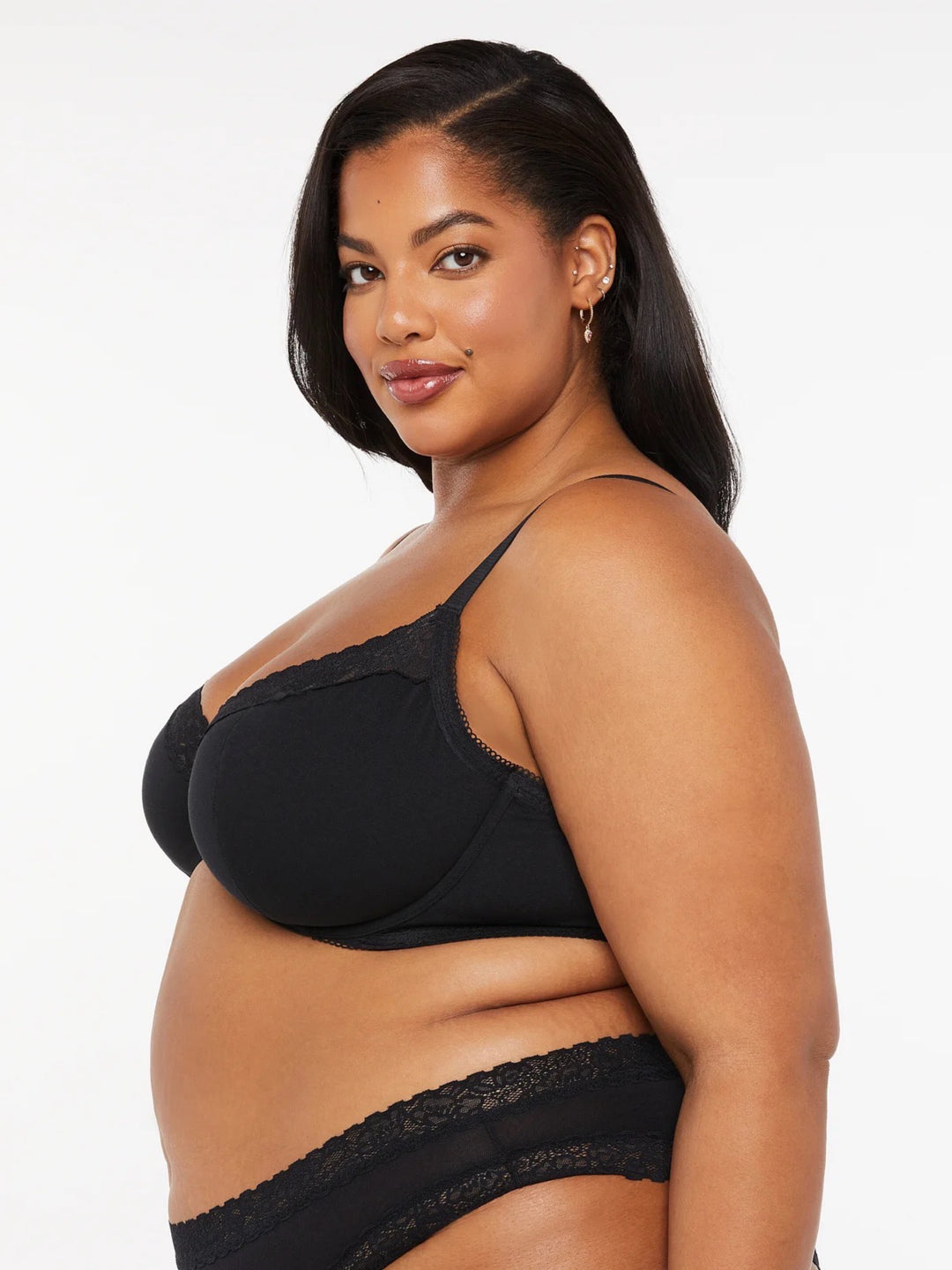 Cotton & Lace Unlined Bra