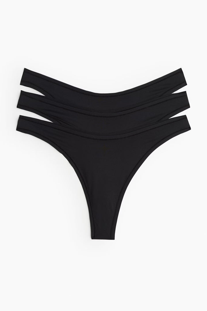 3-pack Microfibre Thong Briefs