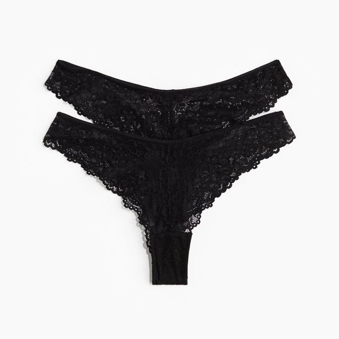 2 pack Lace Brazilian Briefs