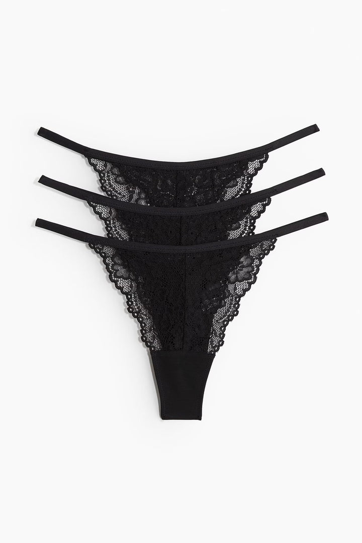 3-pack Lace Tanga Thong Briefs