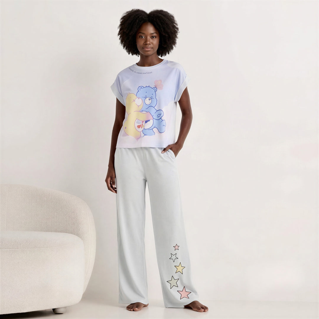 Sleeve T-shirt & Trousers Pyjama Set