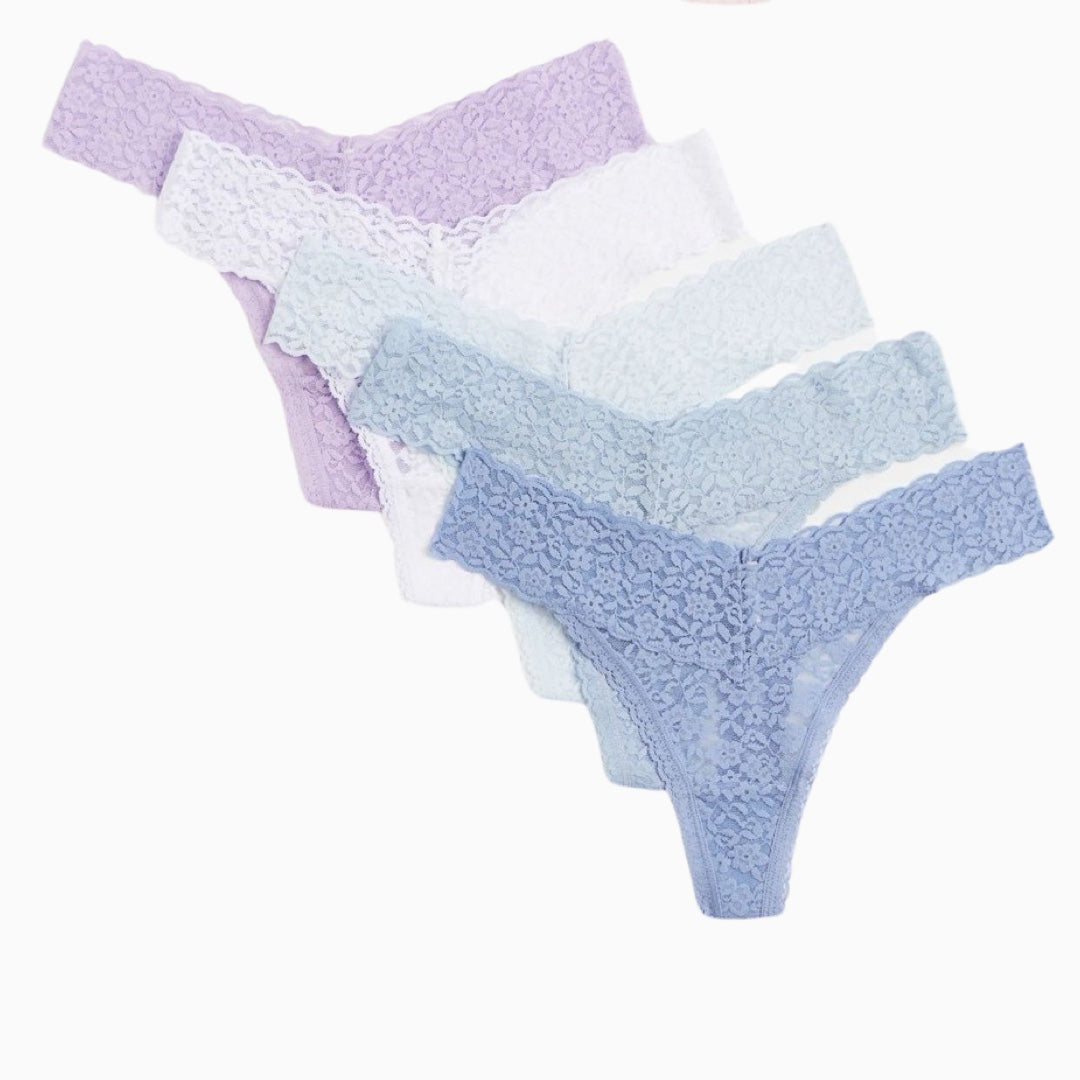 5 pack Lace Thong Briefs