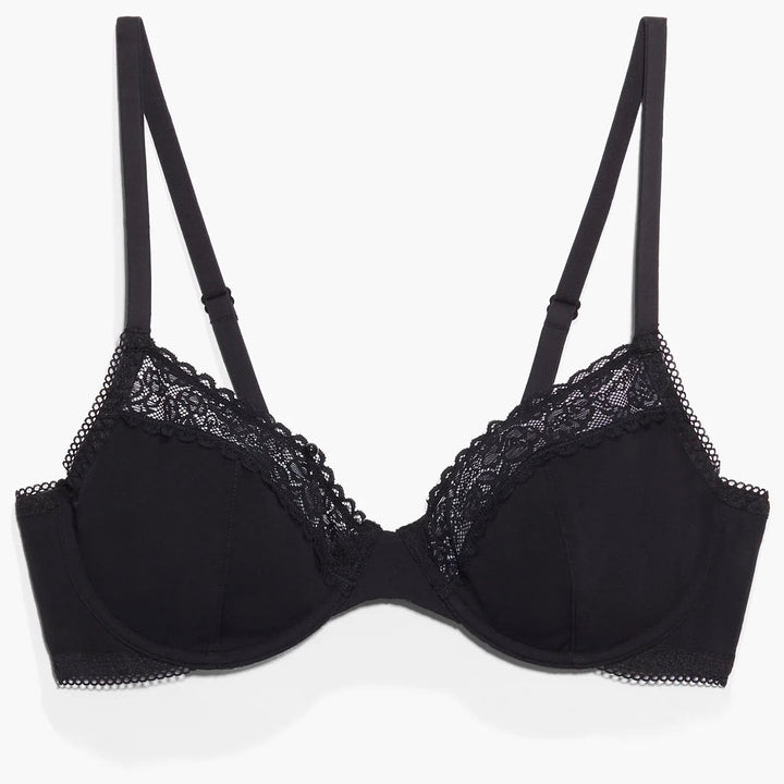 Cotton & Lace Unlined Bra