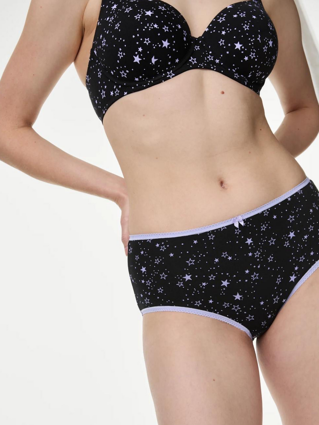 5 pack Cotton Mid Rise Shortie Briefs