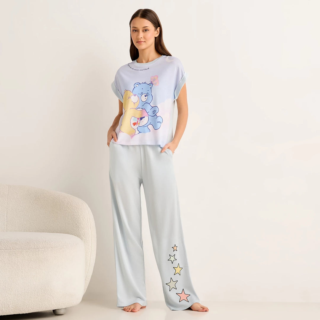 Sleeve T-shirt & Trousers Pyjama Set