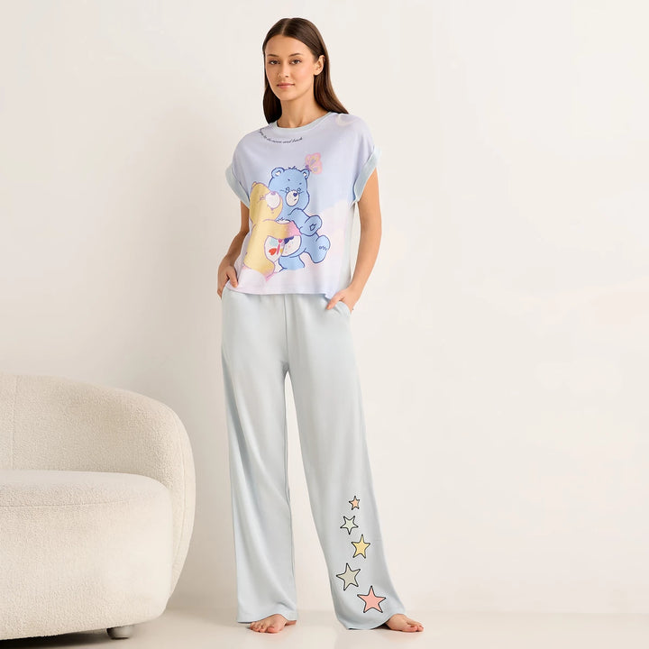 Sleeve T-shirt & Trousers Pyjama Set