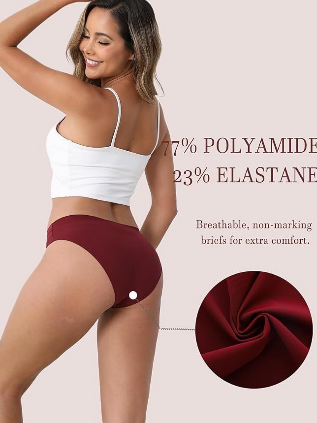 Mid waist Seamless Bikini Panties
