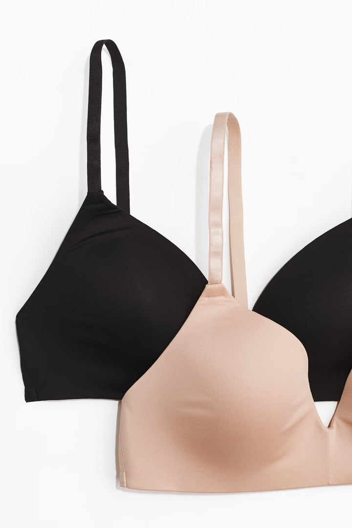 2 pack Microfibre Non-Wired Bras