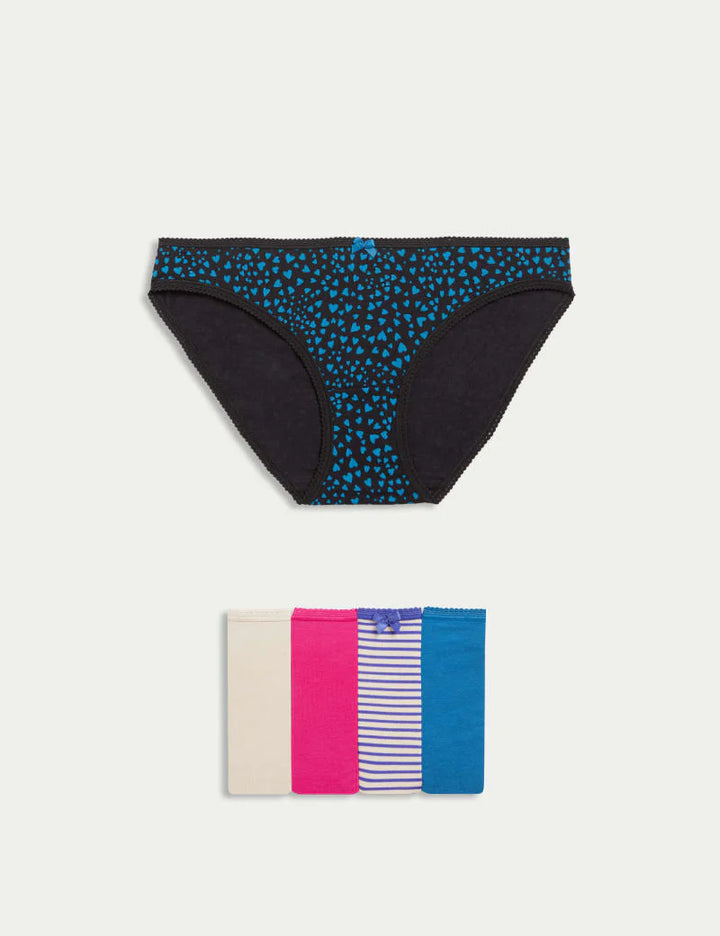 5 pack Cotton High leg Briefs