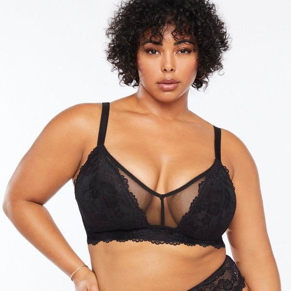 Floral Lace & Mesh Bralette