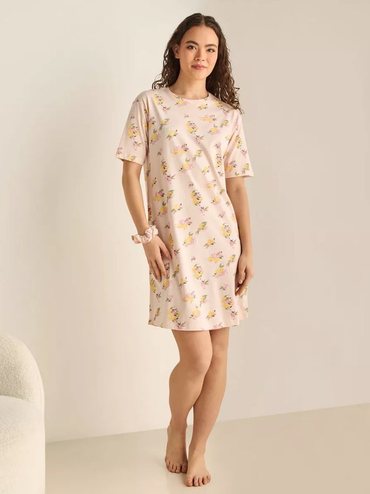Floral Cotton Sleep Shirt