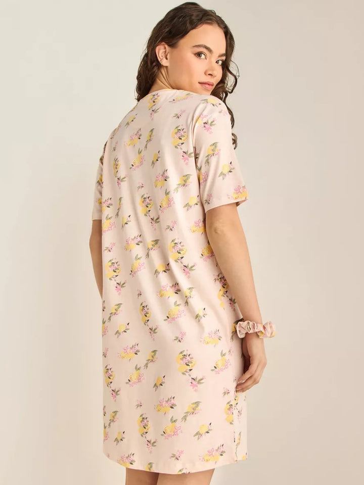 Floral Cotton Sleep Shirt