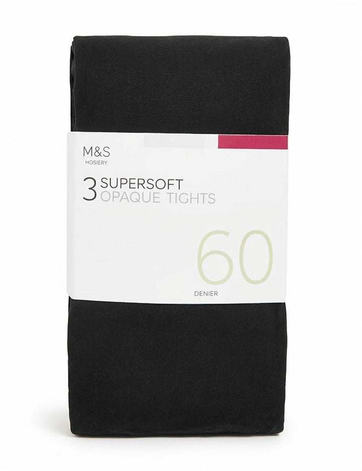 3pc 60 Denier Supersoft Opaque Tights