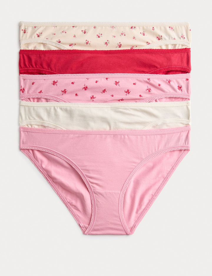 5 pack Cotton Lycra Bikini Knickers