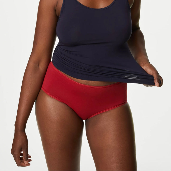 5 pack Cotton Mid Rise Shortie Briefs