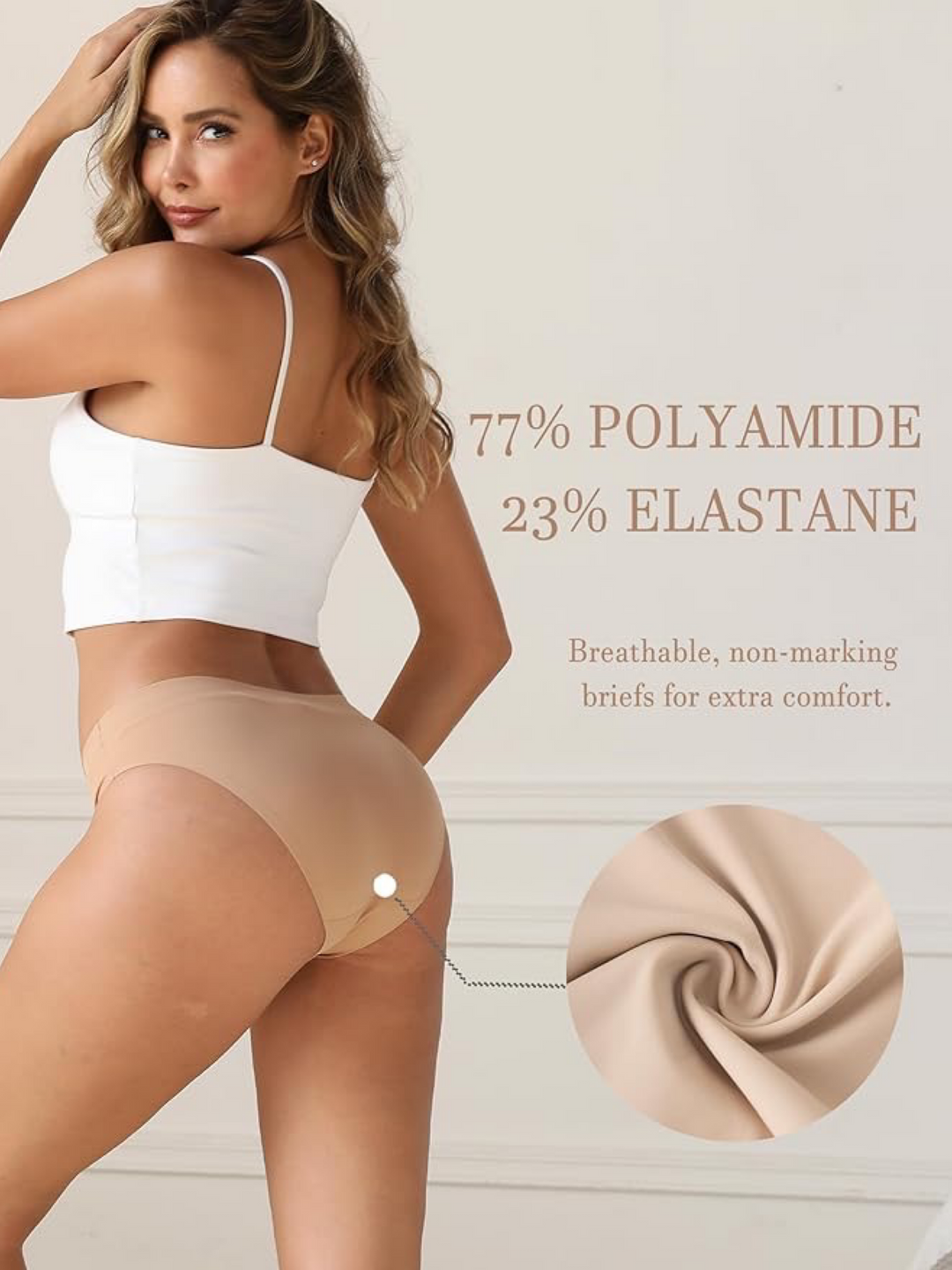 Mid waist Seamless Bikini PantiesR