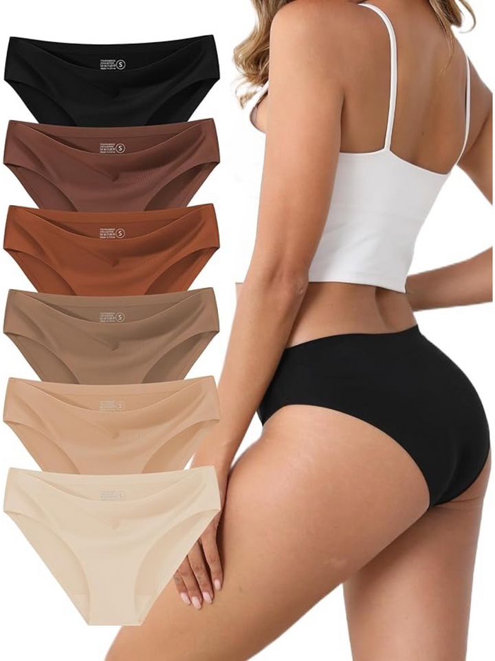 Mid waist Seamless Bikini Panties$