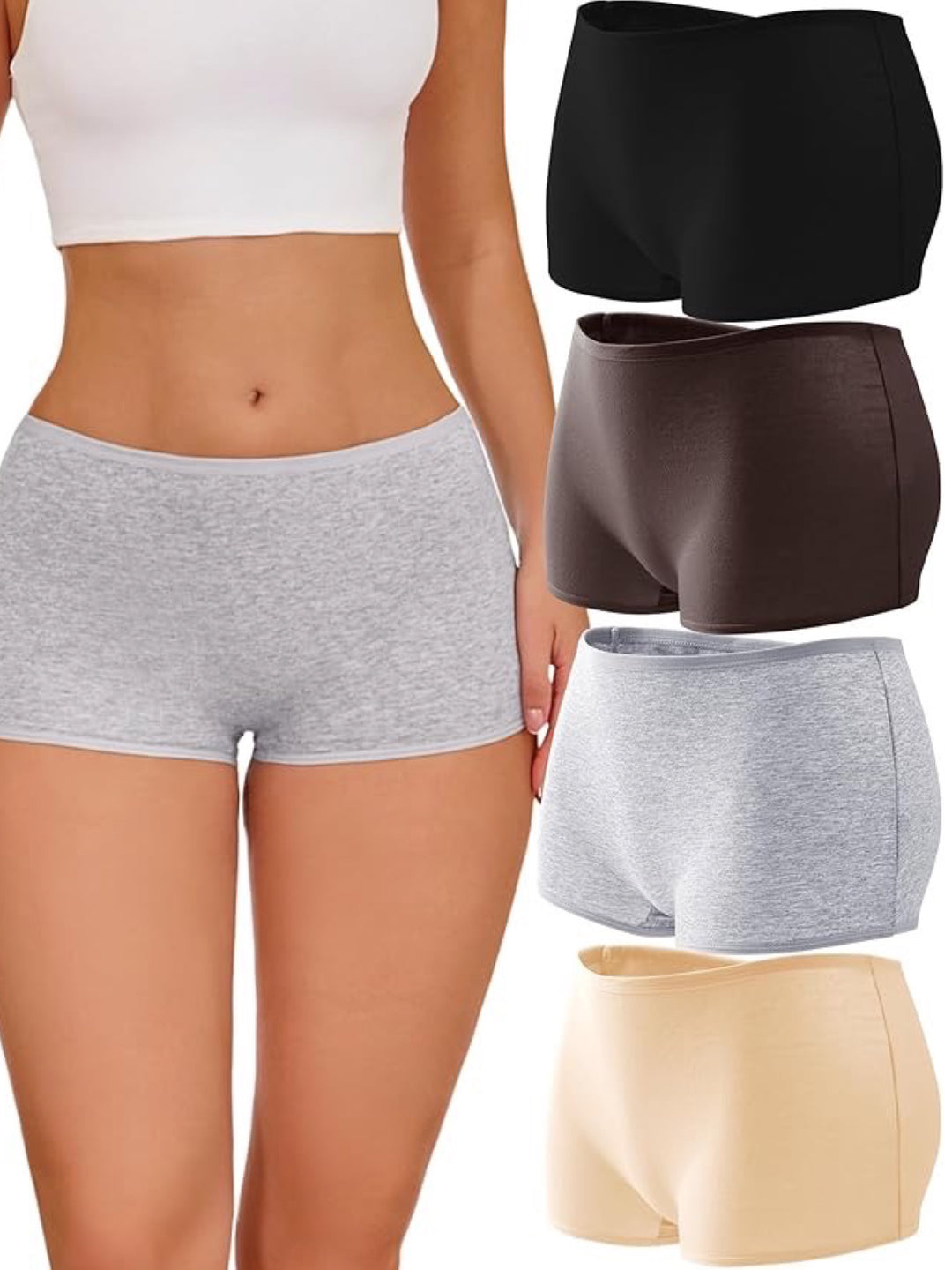 No VPL Cotton Boy Shorts