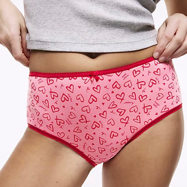5 pack Cotton Mid Rise Shortie Briefs