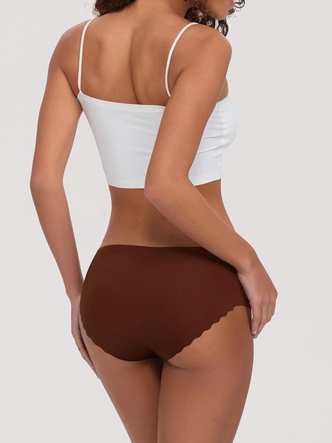 Scalloped High waist Bikini PantiesY