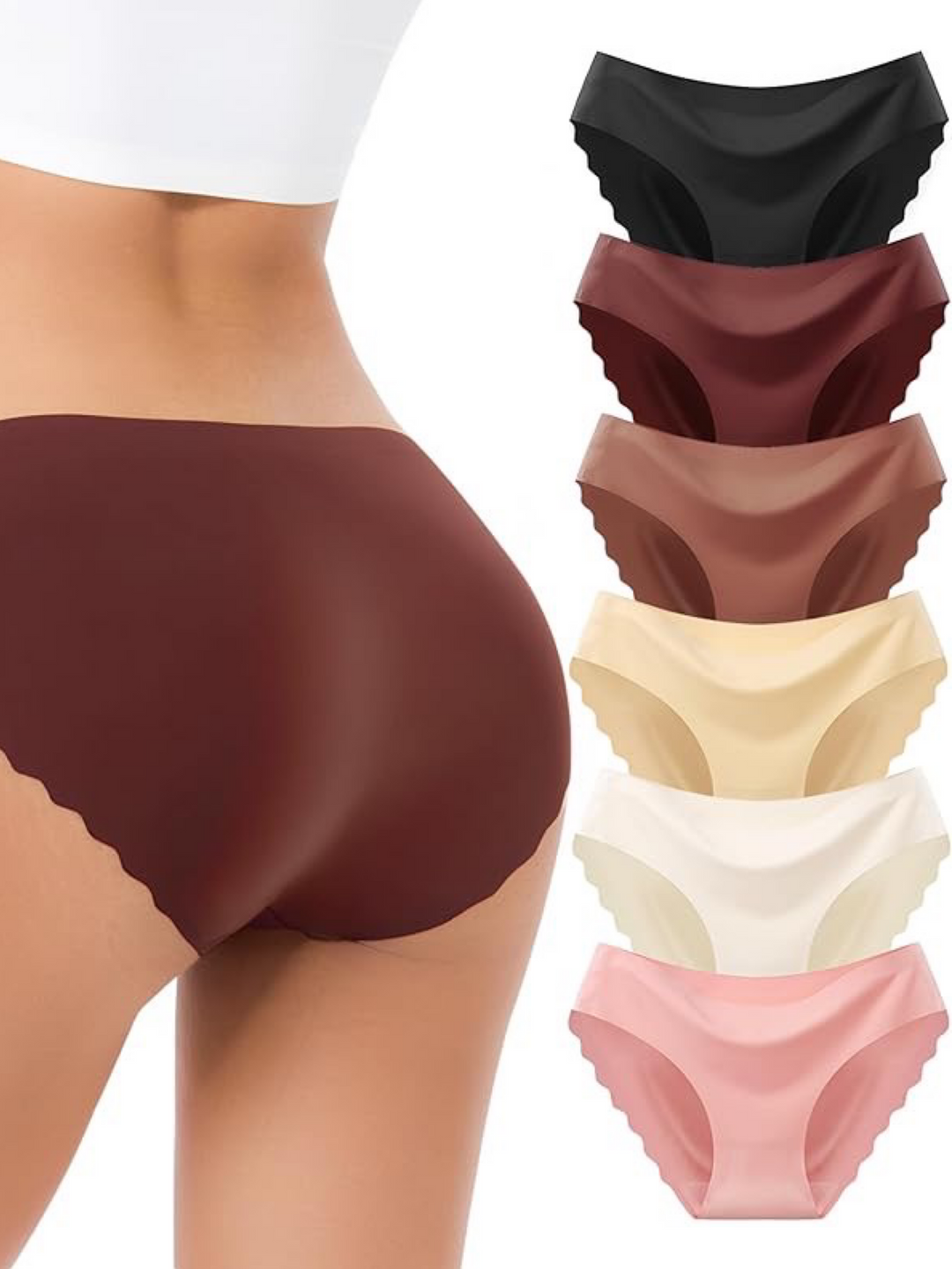 Scalloped High waist Bikini PantiesB