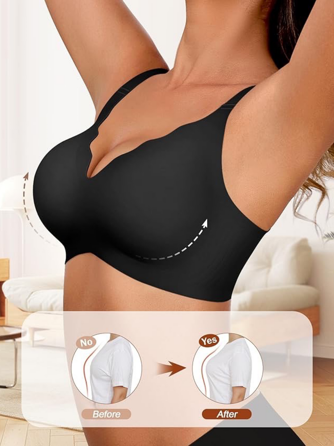 V neck Full BraS