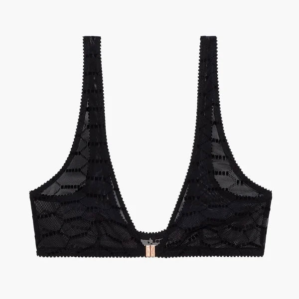 Flocked Logo Bralette