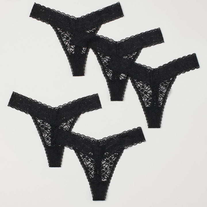 5 pack Lace Thong Briefs