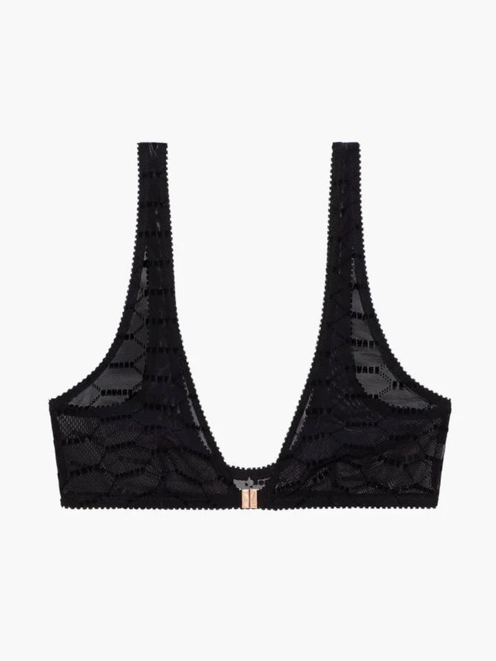 Flocked Logo Bralette