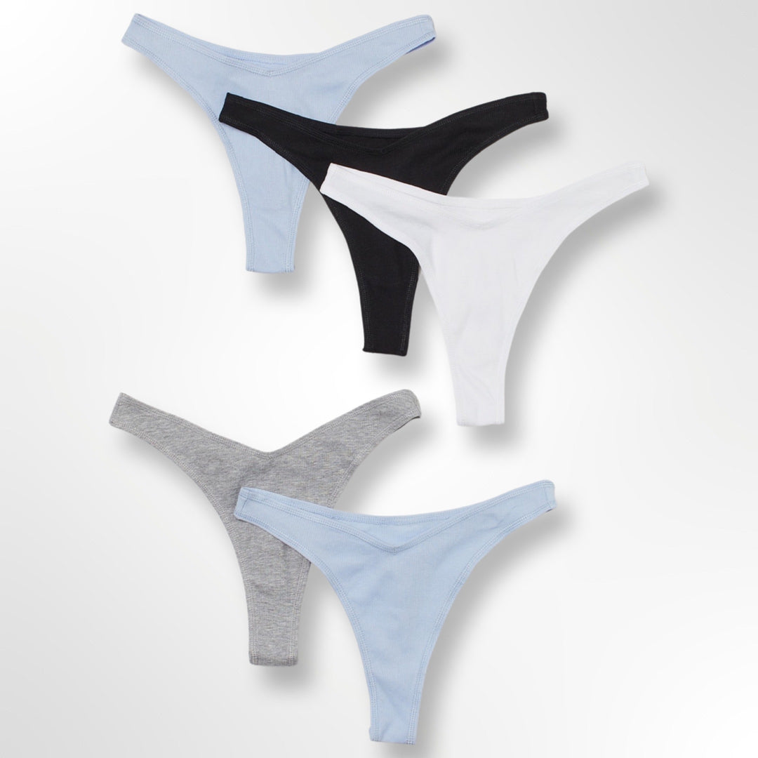 5-pack Ribbed Thong briefs