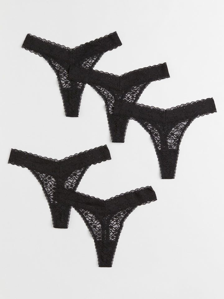 5 pack Lace Thong Briefs